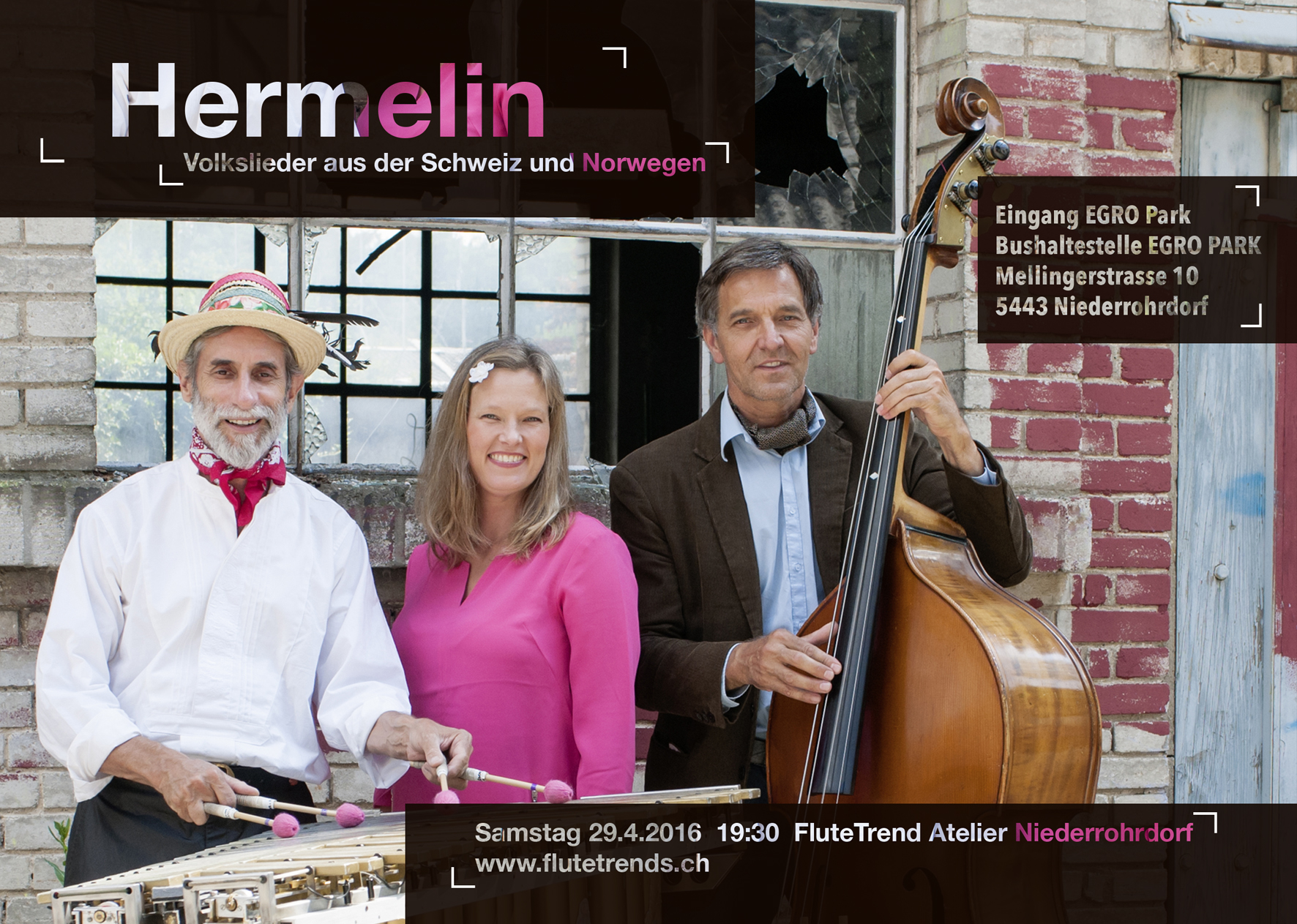 Konzertflyer Hermelin Niederrohrdorf 2016